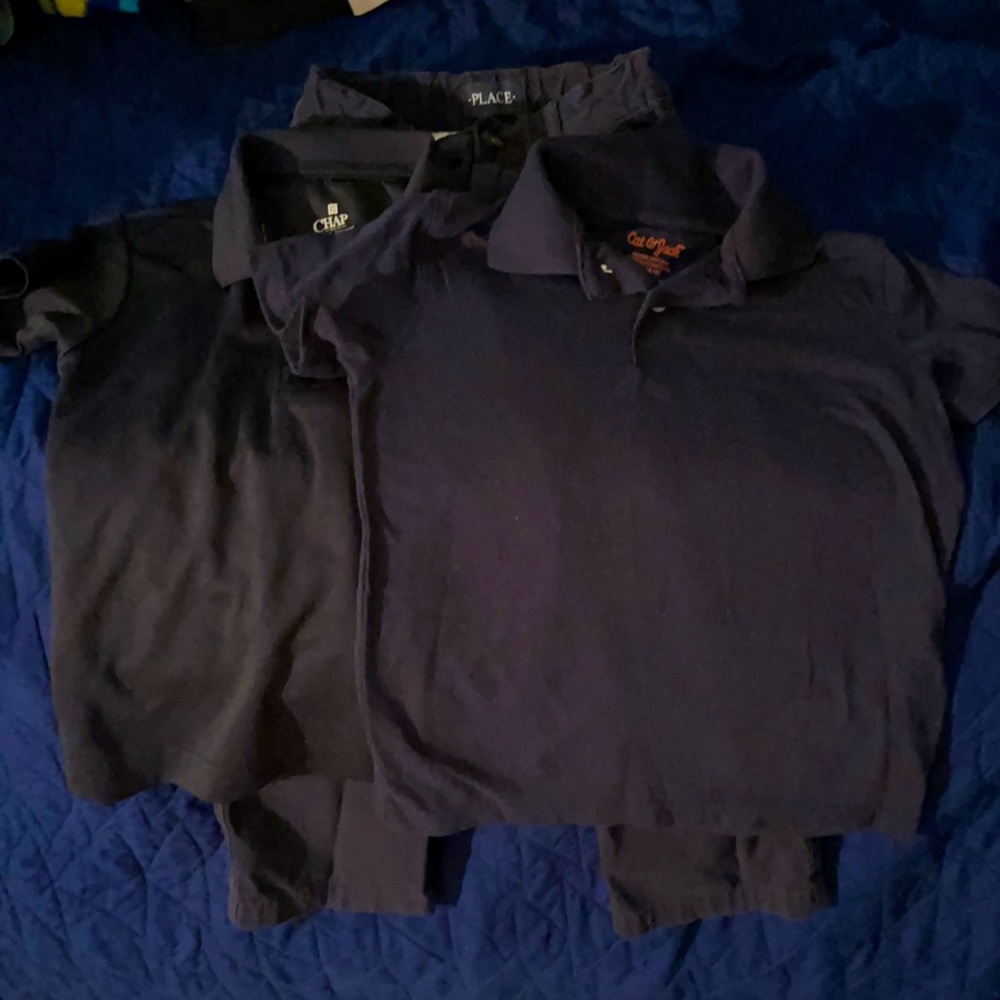 Boys uniform pant and two shirts
